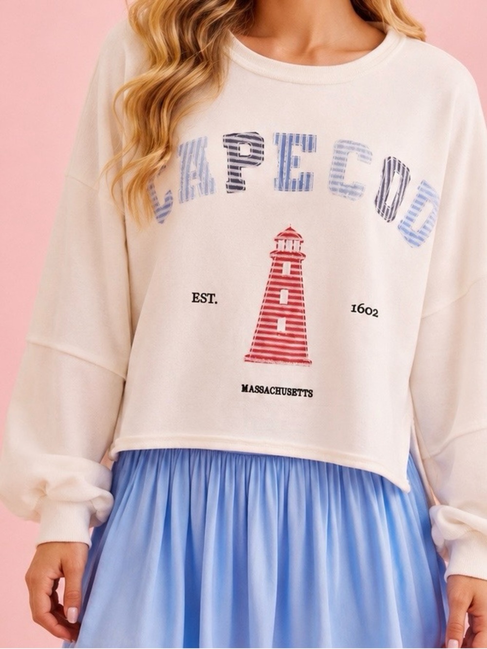 NEW Altar’d State Cape Cod Massachusetts Lighthouse Pullover Size Large NWT